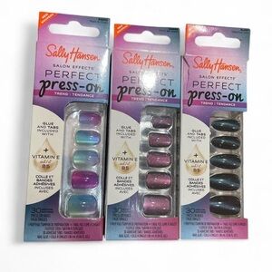 Bundle of 3 Sally Hansen Salon Effects Press-On Nails NWT